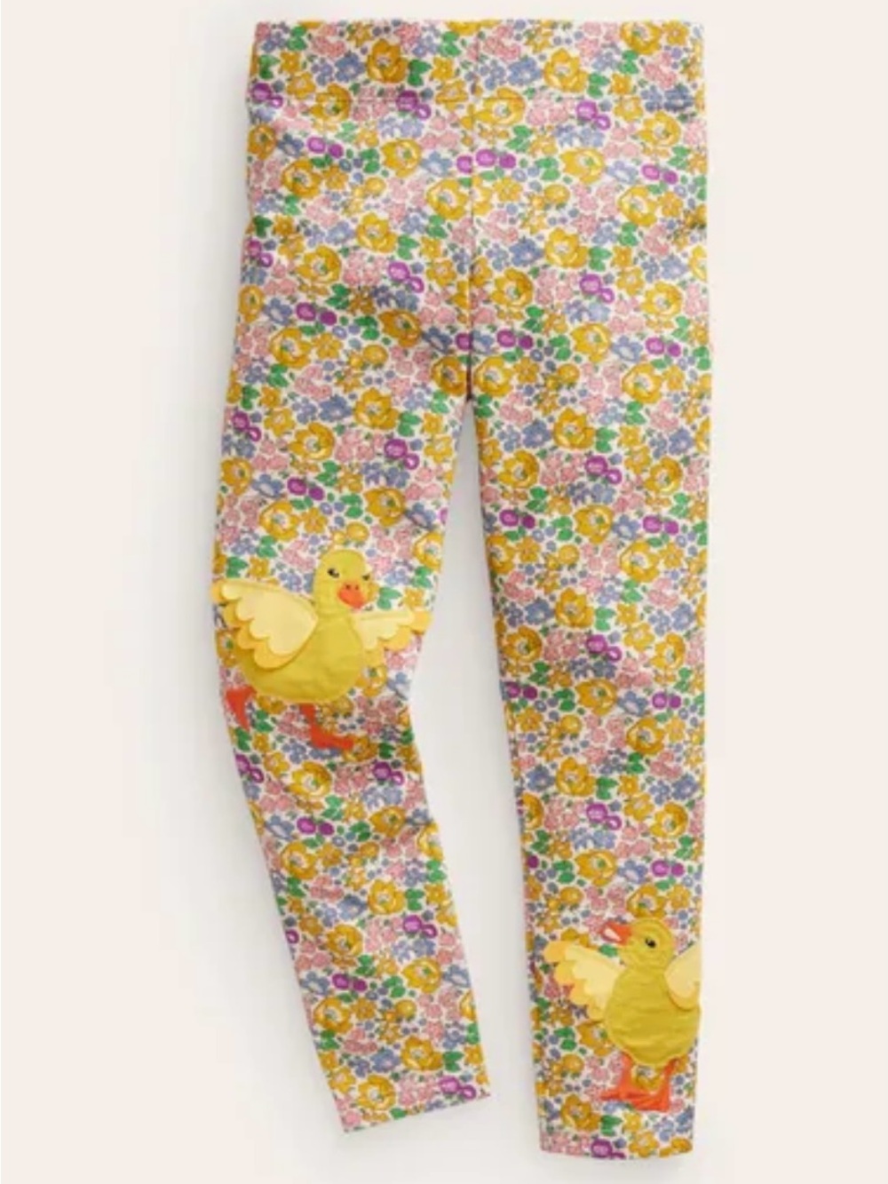 Mini Boden Floral Leggings with Ducks